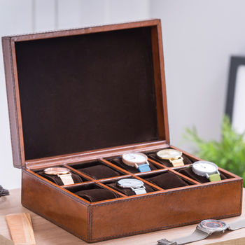 Personalised Leather Watch Box Large, 2 of 11