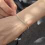 Citrine Gemstone Sterling Silver Tennis Bracelet, thumbnail 3 of 6