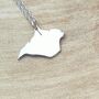 Isle Of Wight Shaped Pendant, thumbnail 2 of 5