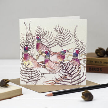 'Christmas Owls And Pheasants' Mixed Pack Of Ten Cards, 8 of 10