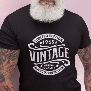 Vintage 21st 30th 40th 50th 60th 70th Birthday Gift Tshirt For Him, 3 of 3