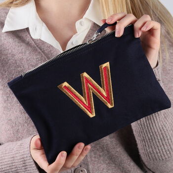 Personalised Embroidered Initial Make Up Bag, 4 of 10