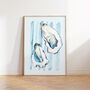 Summer Oysters Illustrated Art Print, thumbnail 2 of 4