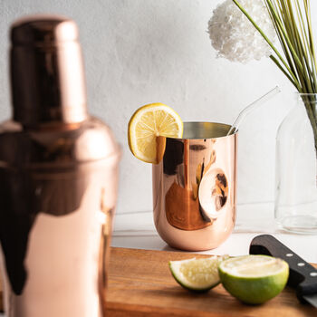Handcrafted Solid Copper Tumbler – 300ml, 2 of 7