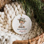 Personalised Woodland Reindeer Christmas Bauble, thumbnail 4 of 11