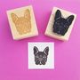 English And French Bulldog Rubber Stamp, thumbnail 4 of 4