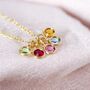 Gold Plated Mini Family Birthstone Charm Necklace, thumbnail 2 of 11