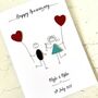 Personalised Anniversary Card Little People, thumbnail 3 of 4