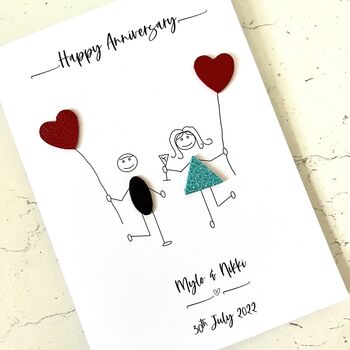 Personalised Anniversary Card Little People, 3 of 4