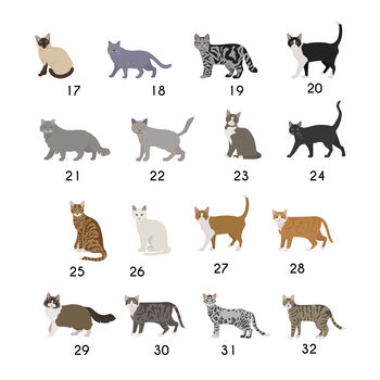 Personalised Birthday Cat Breed Card Sent Direct, 4 of 5