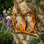 Cat Branch Heart Steel Garden Sculpture, thumbnail 1 of 3