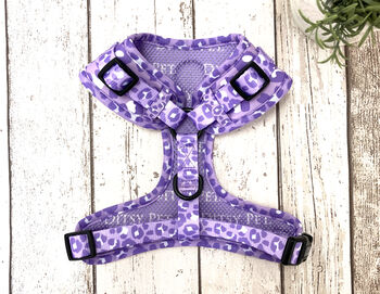 Lilac Leopard Dog Harness, 2 of 5