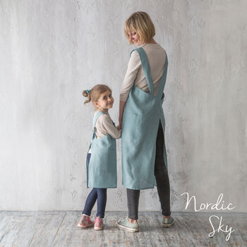 Linen Pinafore Apron For Kids, 3 of 12