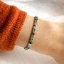 Turquoise Enamel Tile Stretch Bracelet, thumbnail 2 of 4