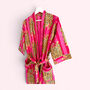 Pink Tiger Print 100% Cotton Dressing Gown, thumbnail 6 of 6