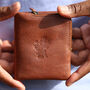 'Lander' Men's Leather Bi Fold Wallet In Cognac, thumbnail 1 of 8