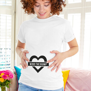 'Mind The Bump' Mum To Be T Shirt, 4 of 9