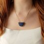 Lapis Lazuli Gemstone Crescent Moon Necklace, thumbnail 1 of 3