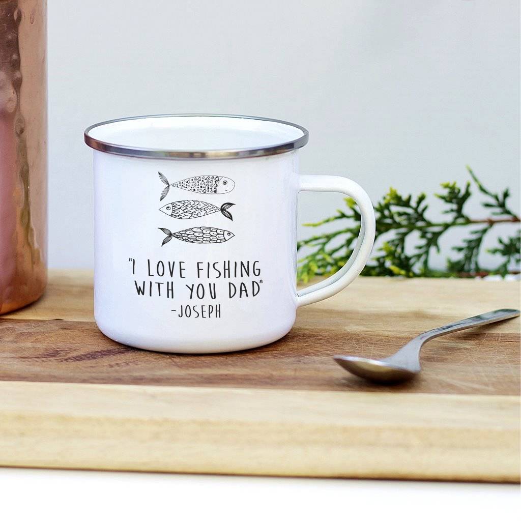 Well Fed Fishing Mug Personalized Gift for Fishermen, Funny