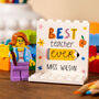 Best Teacher Ever Personalised Lego® Brick Gift, End Of Term Gift For Teacher, Sentimental Gift For Teaching Assistant, thumbnail 2 of 12