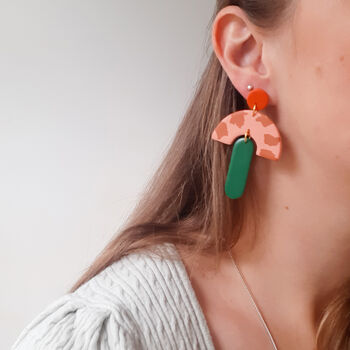 Safari Sunrise | Polymer Clay Statement Earrings, 2 of 8