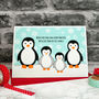 'Penguins' Personalised Family Christmas Card, thumbnail 3 of 4