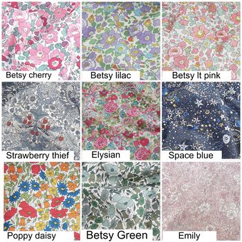 Personalised Liberty Fabric Letters With Velvet Trim Nursery Decor Gift, 5 of 6