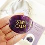 Stay Calm Amethyst Palm Stone Crystal, thumbnail 1 of 2
