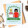 Personalised Couple Christmas Card Or Pack, thumbnail 1 of 6
