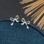 Sterling Silver Bow Earrings For Christmas, thumbnail 5 of 6