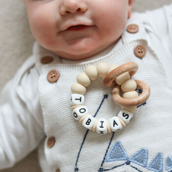 Personalised Silicone Teething Ring, 2 of 6