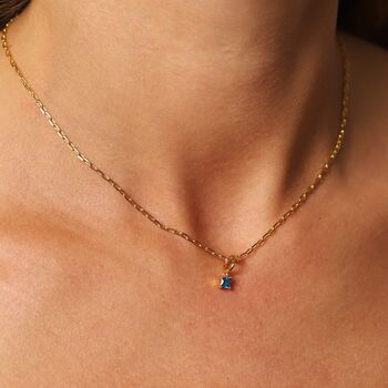 March Birthstone Necklace, 5 of 9