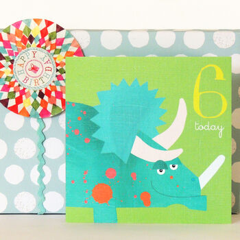 Dinosaur 6th Birthday Card, 4 of 4