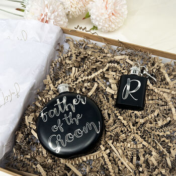 Groomsmen Party Hip Flask And Key Ring Gift Set, 5 of 7