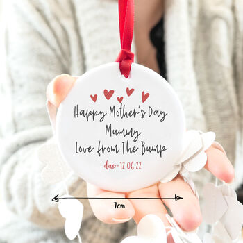 Happy Mother's Day From The Bump Ceramic Decoration, 2 of 2