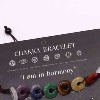 Chakra Gemstone Beaded String Bracelet, 2 of 2