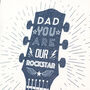 Personalised Rockstar Dad Guitar Cushion For The Home, thumbnail 2 of 3