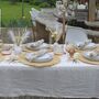 Natural Stripped Linen Tablecloth, thumbnail 2 of 8