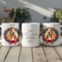 Personalised Basset Hound Christmas Wreath Dog Mug, thumbnail 2 of 2