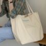 Extra Large Beach Pastel Canvas Shoulder Tote Bag For Laptop Books, thumbnail 1 of 9