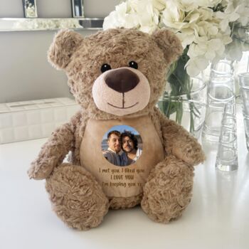 Personalised Photo Comfort Keepsake Bear Light Brown, 10 of 10