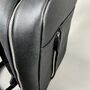 Black Leather Laptop Backpack, thumbnail 5 of 8