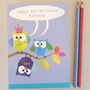 Personalised Bubble Owls Card, thumbnail 3 of 5