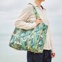 Reversible Banana Leaf Print Quilted Cotton Tote Bag, thumbnail 1 of 3