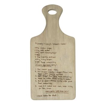 Personalised Hand Written Recipe Paddle Board, 2 of 3