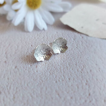 Small Daisy Earrings Sterling Silver, 6 of 9