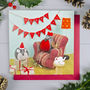 Robin And Mouse Christmas Card, thumbnail 1 of 3