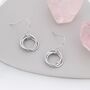 Russian Ring Drop Earrings In Sterling Silver, thumbnail 3 of 10