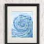 Sea Swell Wave, Coastal Art Print Framed Or Unframed, thumbnail 2 of 6
