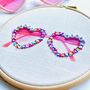 Love Heart Sunglasses Embroidery Kit, thumbnail 4 of 5